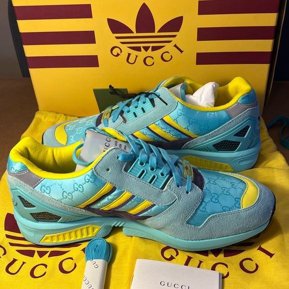 Authentic Gucci X Adidas Women ZX8000 sneakers size 10 UK / 11.5 US - Picture 7 of 14